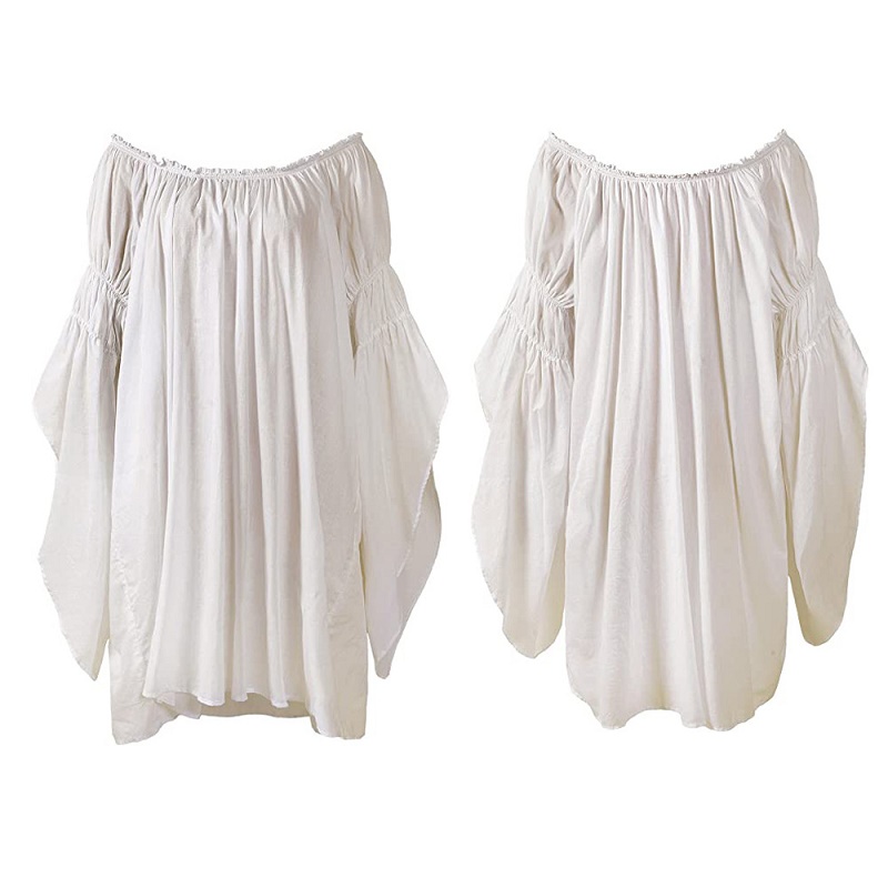 Blouse Off Shoulder - Blusa Vintage Medieval Renacentista con Mangas