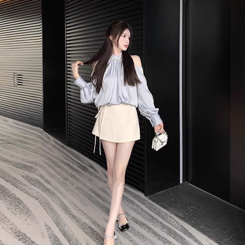 Blusas de manga larga con cuel - Blouse Off Shoulder reseña y precio