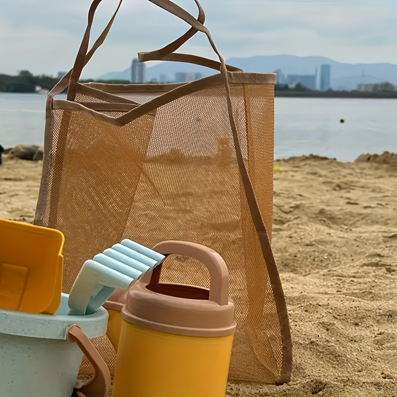 Bolsa de playa de malla de gra - Tote Bag Beach reseña y precio